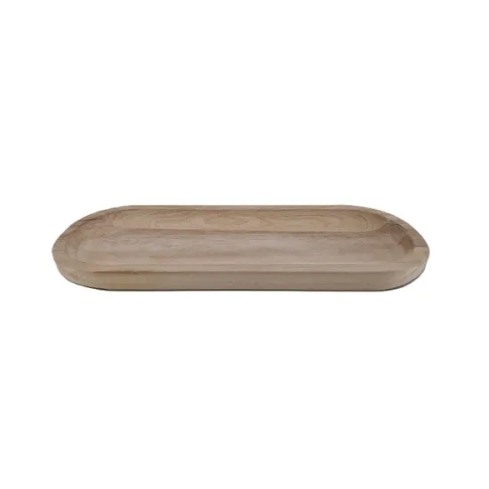 Coupe ovale paulownia naturel 40x15x2.5cm