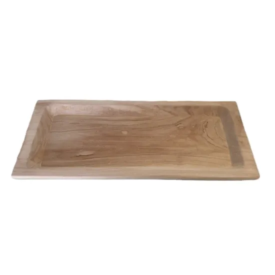 Bowl paulownia square 70x30xh7cm natural