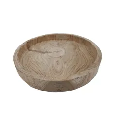 Coupe paulownia ronde d40 h5cm naturel