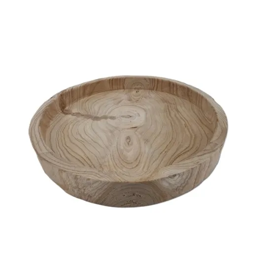 Round paulownia natural d40 h5cm