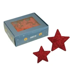 Etoiles 40/50mm rouge 36pcs
