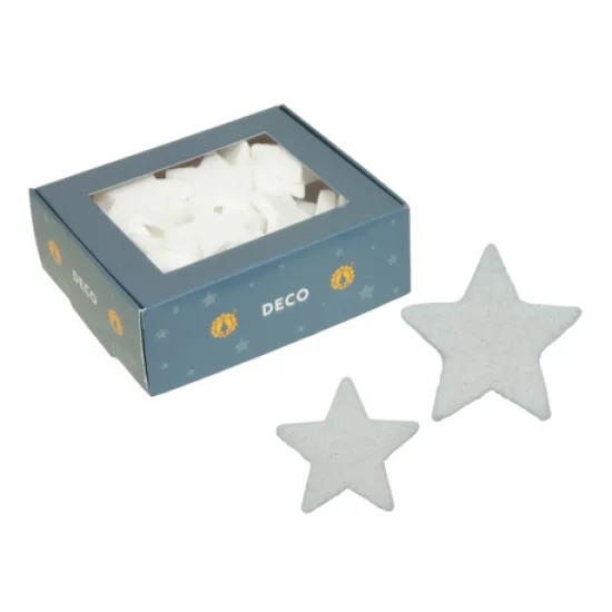 Stars 40/50mm white 36pcs