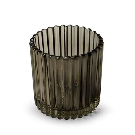 Verre pour chauffe plat ruby marron h9 d9cm