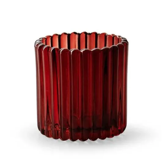 Verre pour chauffe plat ruby rouge fonce h9 d9cm