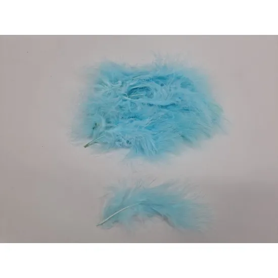 Veren marabou groot lichtblauw +/-10gr