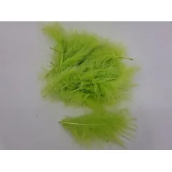 Plumes de marabou lime green +/10gr boite 200x120x50mm