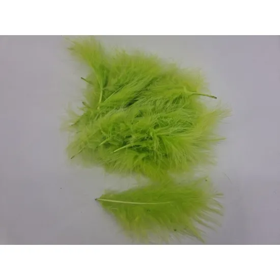 Veren marabou groot lime green +/-45gr