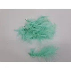 Plumes de marabou menthe +/10gr boite 200x120x50mm