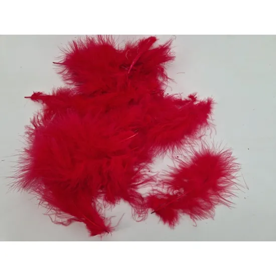 Veren marabou groot rood +/-45gr