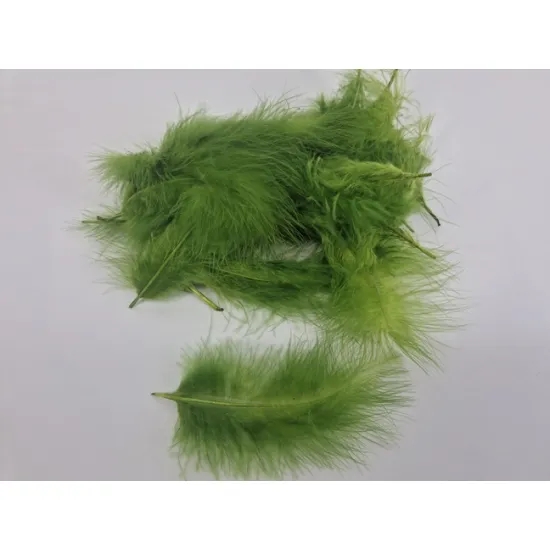 Plumes de marabou vert mousse +/-45gr