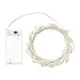 Lighting on batteries indoor silver wire string 150l/300cm led warm white 3xaa(batteries not included)