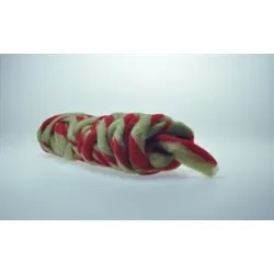 Wool ribbon twist 15m red/green