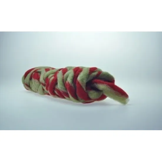 Wool ribbon twist 15m red/green