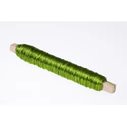Binding wire apple green on wooden peg 0.50mm 50m 100gr