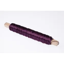 Binding wire aubergine on wooden peg 0.50mm 50m 100gr