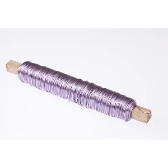 Binding wire lilac on wooden peg 0.50mm 50m 100gr