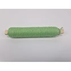 Binding wire paper lime green on wooden peg 0.80mm 22m