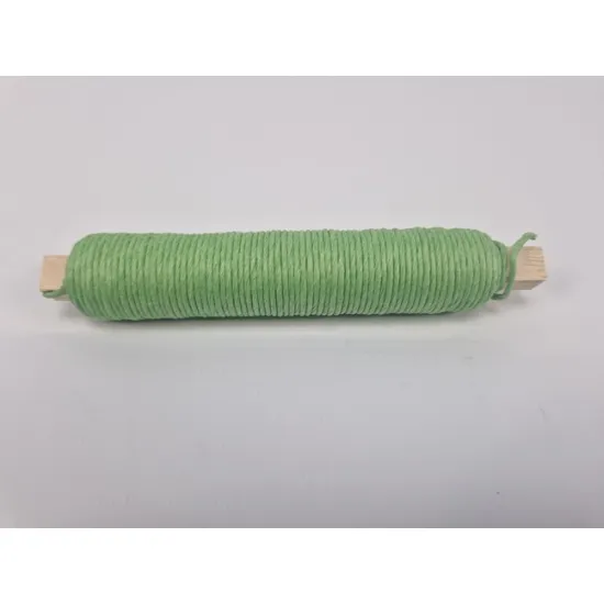 Fil papier (paper wire) vert pomme (lime green) sur batonnet 0,80mm 22m 100gr