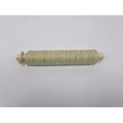 Binding wire paper moss green on wooden peg 0.80mm 22m