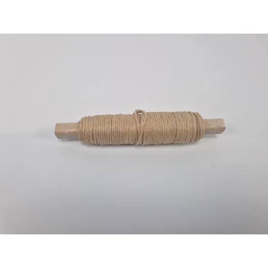 Fil papier (paper wire) naturel sur batonnet en bois 0,80mm 22m 100gr