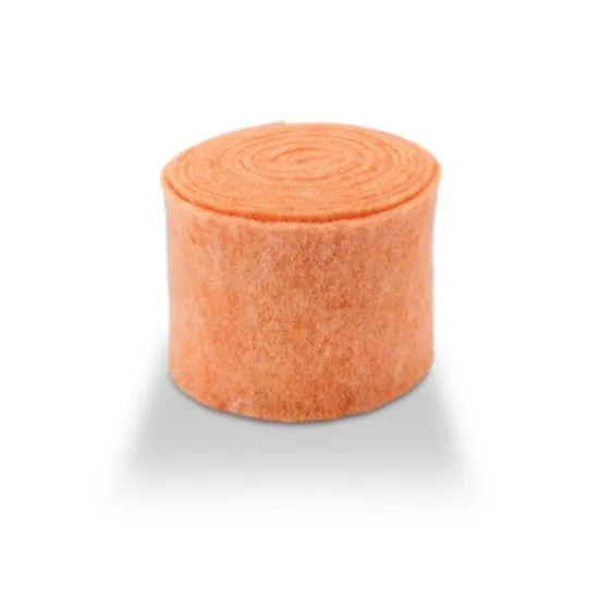 Wol vilt 15cm +/-5m zacht oranje
