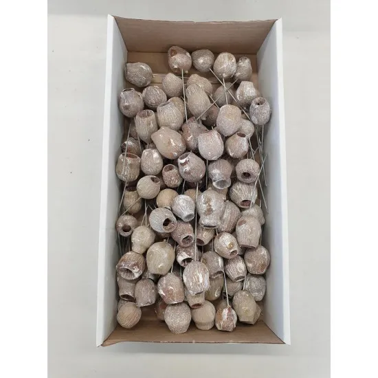 Gumbells white wash on wire 100pcs