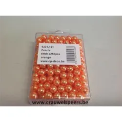 Perles 8mm orange