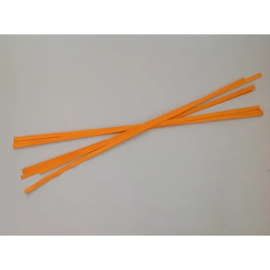 Wood strips 80/2cm oranje (abrikoos) +/-500gr
