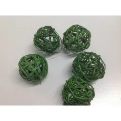 Lata ball (branch ball) 6cm apple green (dark) 25pcs
