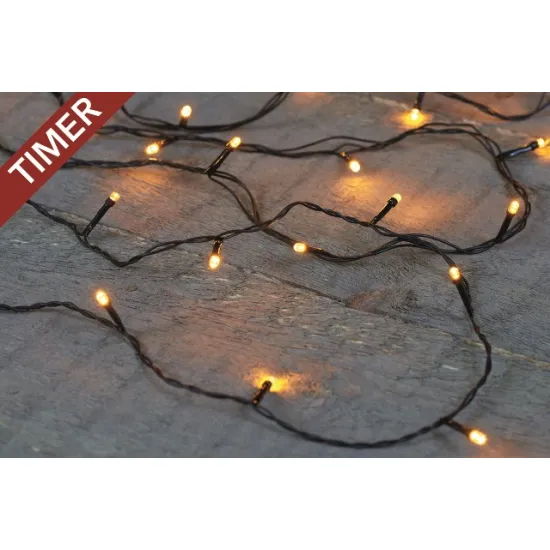 Led lighting (indoors & outdoors) 80l classic white 10cm distance lights 10m cable run ip44 24v/3va timer 8/16u