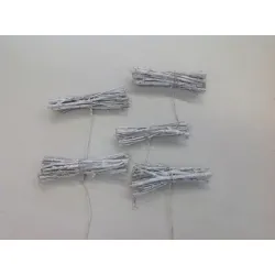 Bundle brch twigs white wash on wire 20pcs