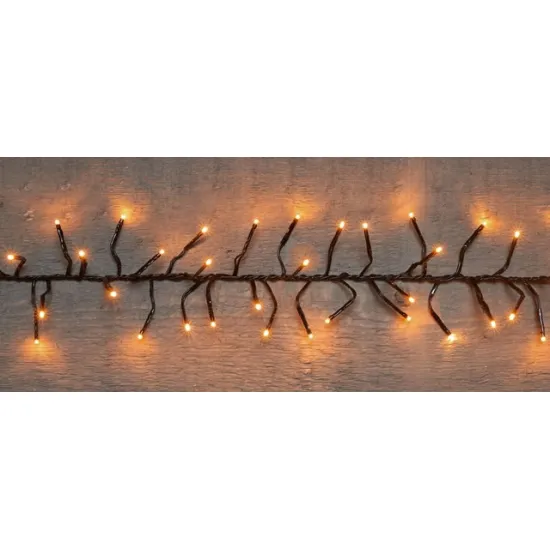 Guirlande led cluster 1920l/25m classic white ip44 timer 8/16u
