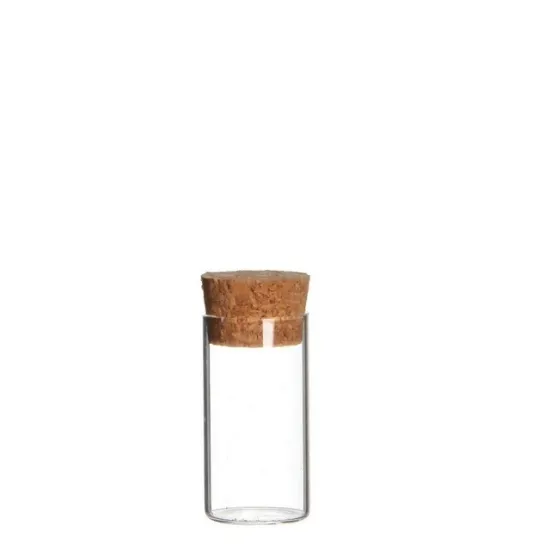 Cylinder with cork d3 h6cm 12pcs