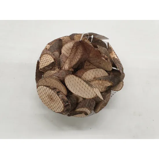 Wood slices oval small natural +/-1kg