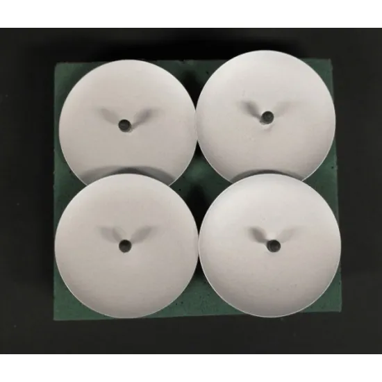 Candle holder spatula 53mm matt silver 4pcs