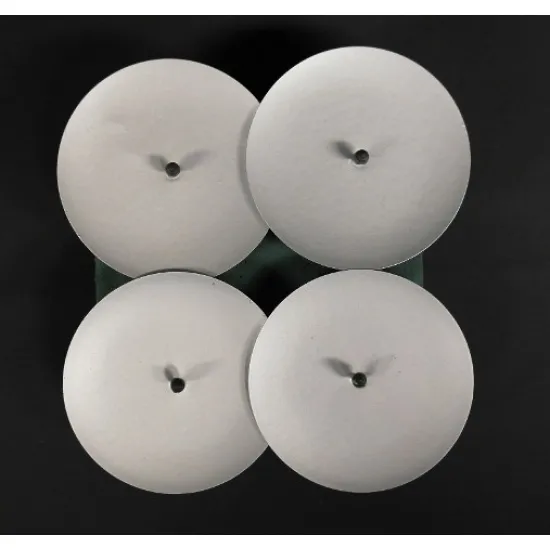 Candle holder spatula 70mm matt silver 4pcs