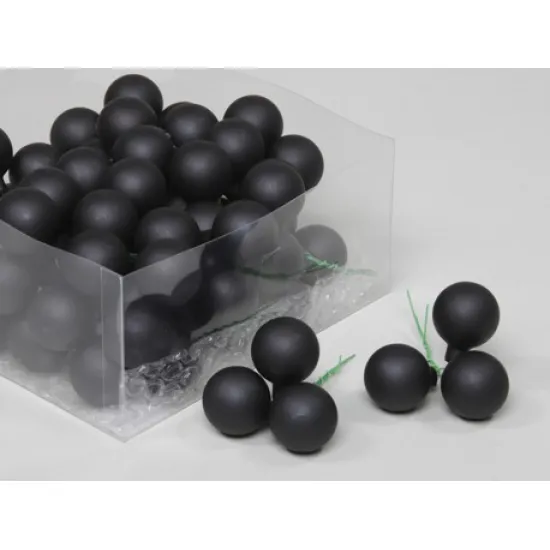 Kerstbollen 30mm black combi 72st