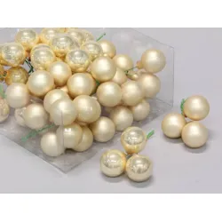 Boule de noel 30mm champagne combi 72pcs