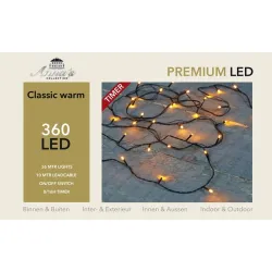 Guirlande led (indoor & outdoor) 360l classic white ip44 timer 8/16u