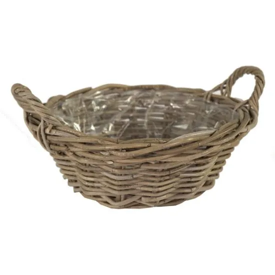 Basket cane round d40 h14 - 2 handles