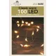Lighting on batteries (without battery!) indoor copper wire 100l/5m led classic white - 10cm cable run transparent