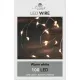 Lighting on batteries (without battery!) indoor silver wire 100l/5m led warm white - 10cm cable run transparent