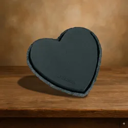 Oasis black biolit coeur 17x17x4cm 1pc