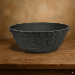 Oasis black biolit planting bowl 30x10.5cm