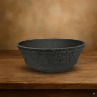 Oasis black biolit planting bowl 35x12.5cm