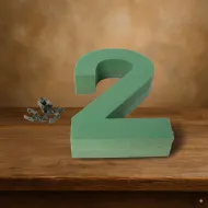 Oasis foam frame cijfer 30cm '2' 1st