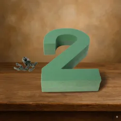 Oasis foam frame chiffre 30cm "2" 1pc