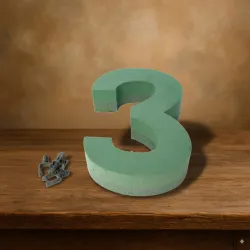 Oasis foam frame chiffre 30cm "3" 1pc