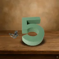 Oasis foam frame chiffre 30cm "5" 1pc