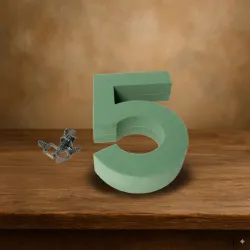 Oasis foam frame chiffre 30cm "5" 1pc